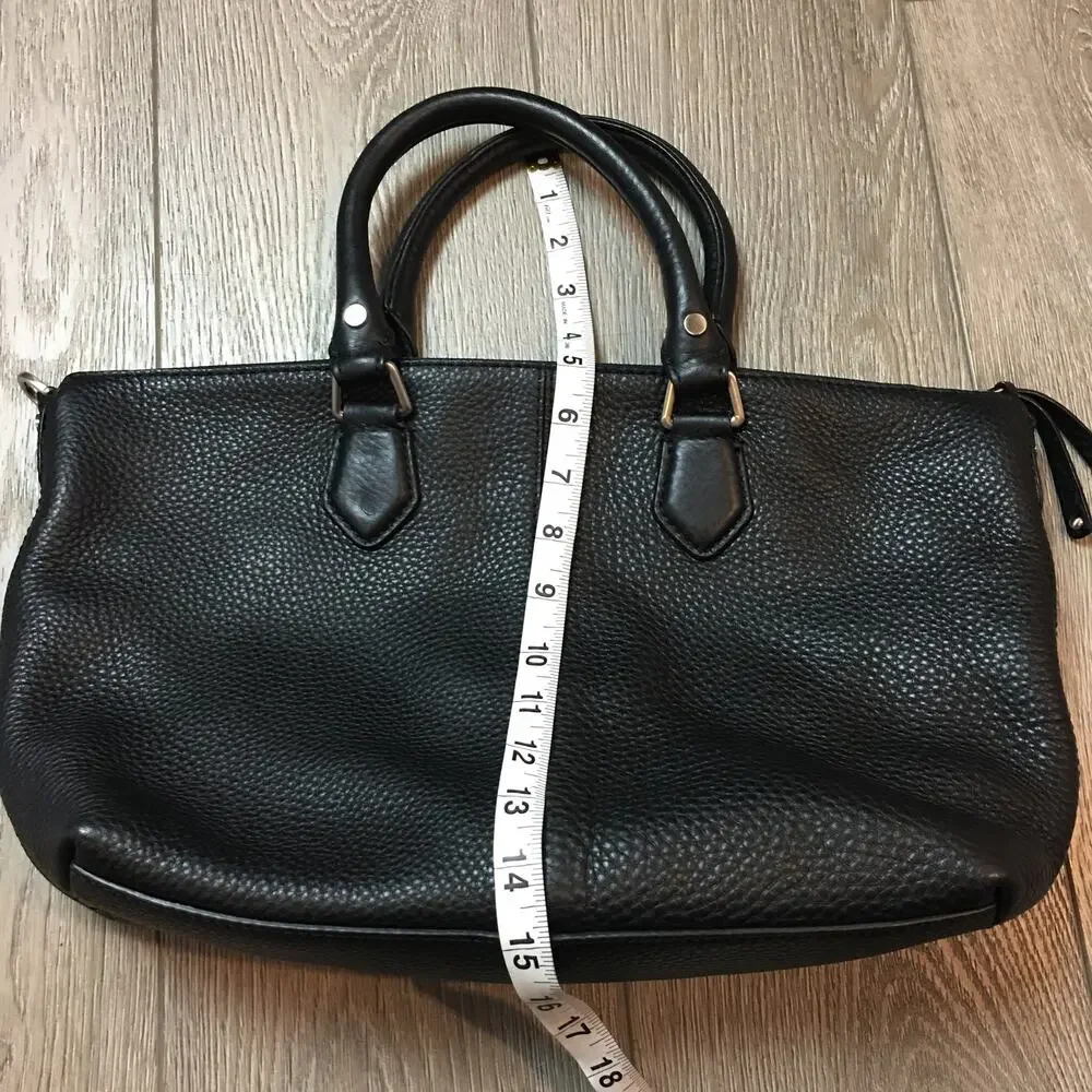 Cole Haan Black Pebbled Leather HandBag Tote Bag
